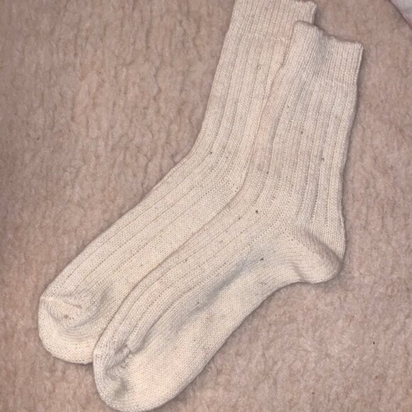 100% Wool hand knitted socks size 8-9 unisex